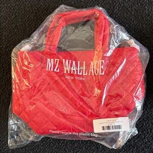 NWT MZ Wallace Metro Tote Deluxe XXS cherry red Quilted Tote Bag